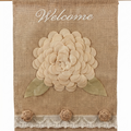 Burlap Garden flag